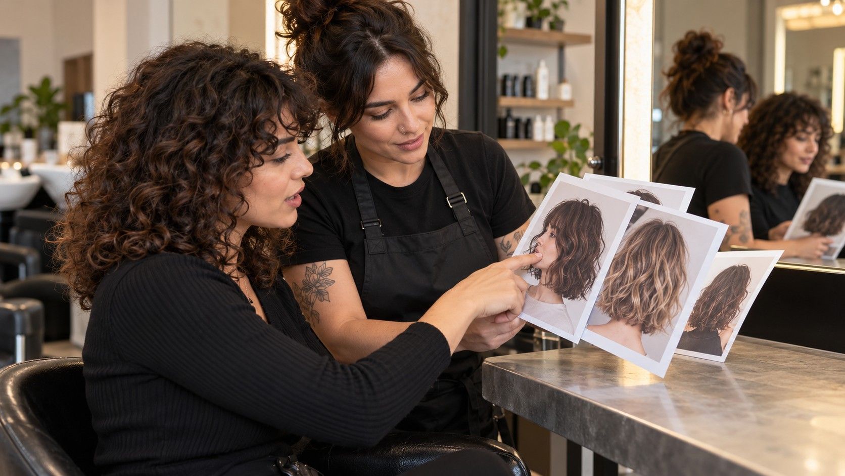 Using a hairstyle preview to prepare for a salon consultation